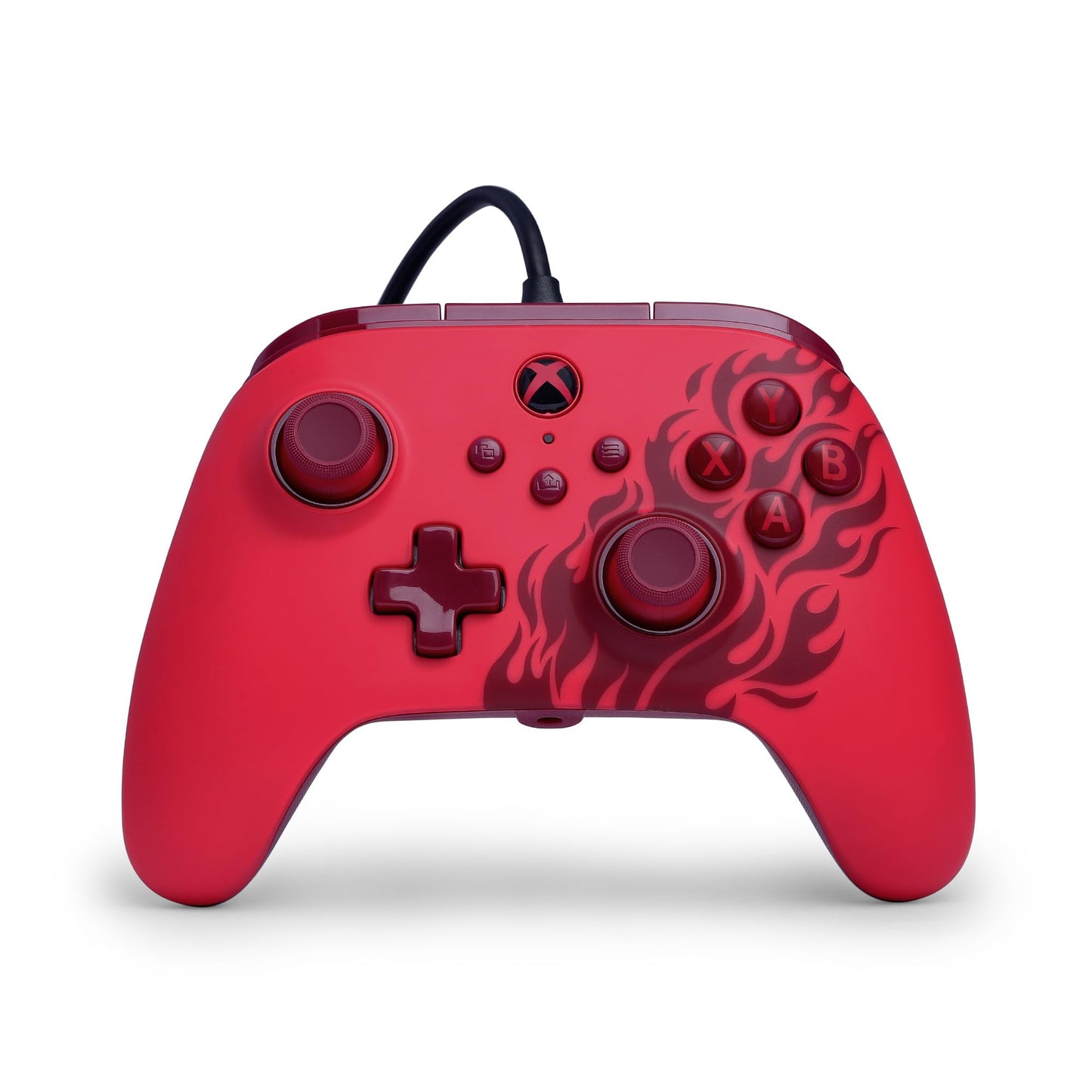 PowerA Advantage Wired Controller for Xbox Series X|S - Red Flame gamepad hall effect thumbsticks gaming controller USB-C Works with Xbox One Officially Licensed
