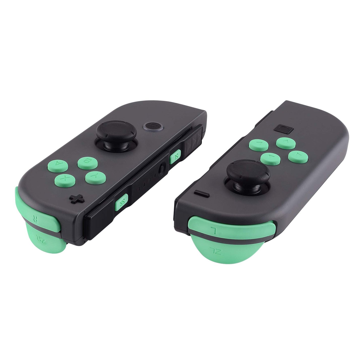 eXtremeRate DIY Full Set Buttons for Nintendo Switch & Switch OLED Custom Replacement Buttons for JoyCon ABXY Direction Keys SR SL L R ZR ZL + - Home Capture Trigger Buttons Springs - Mint Green