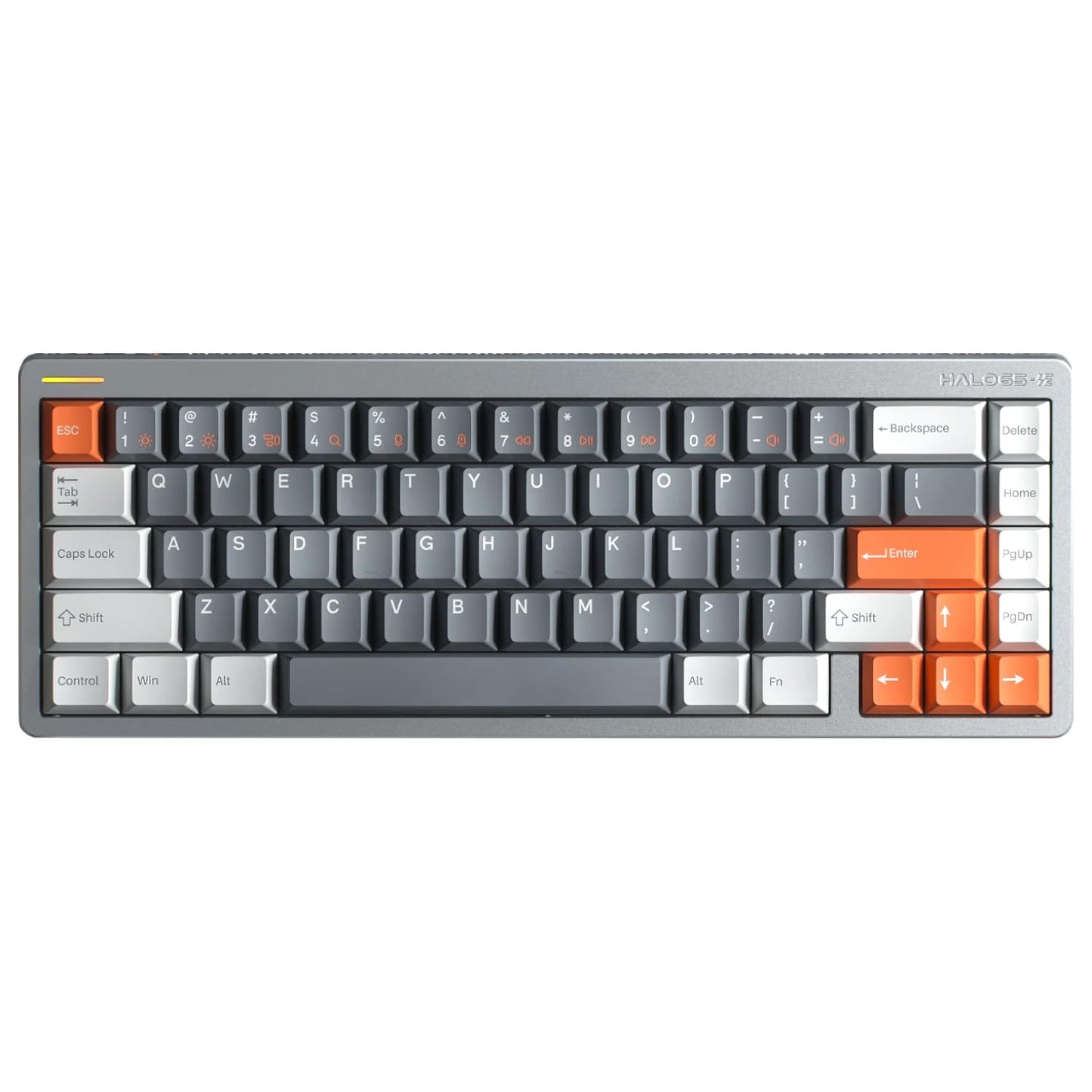 nuphy Halo65 HE Rapid Trigger Gaming Keyboard 65% Layout 67 Keys Wired Magnetic Switches Keyboard Hall Effect Keyboard Hyper-Fast Adjustable Actuation RGB Hot-swappable 8K Hz Polling Rate