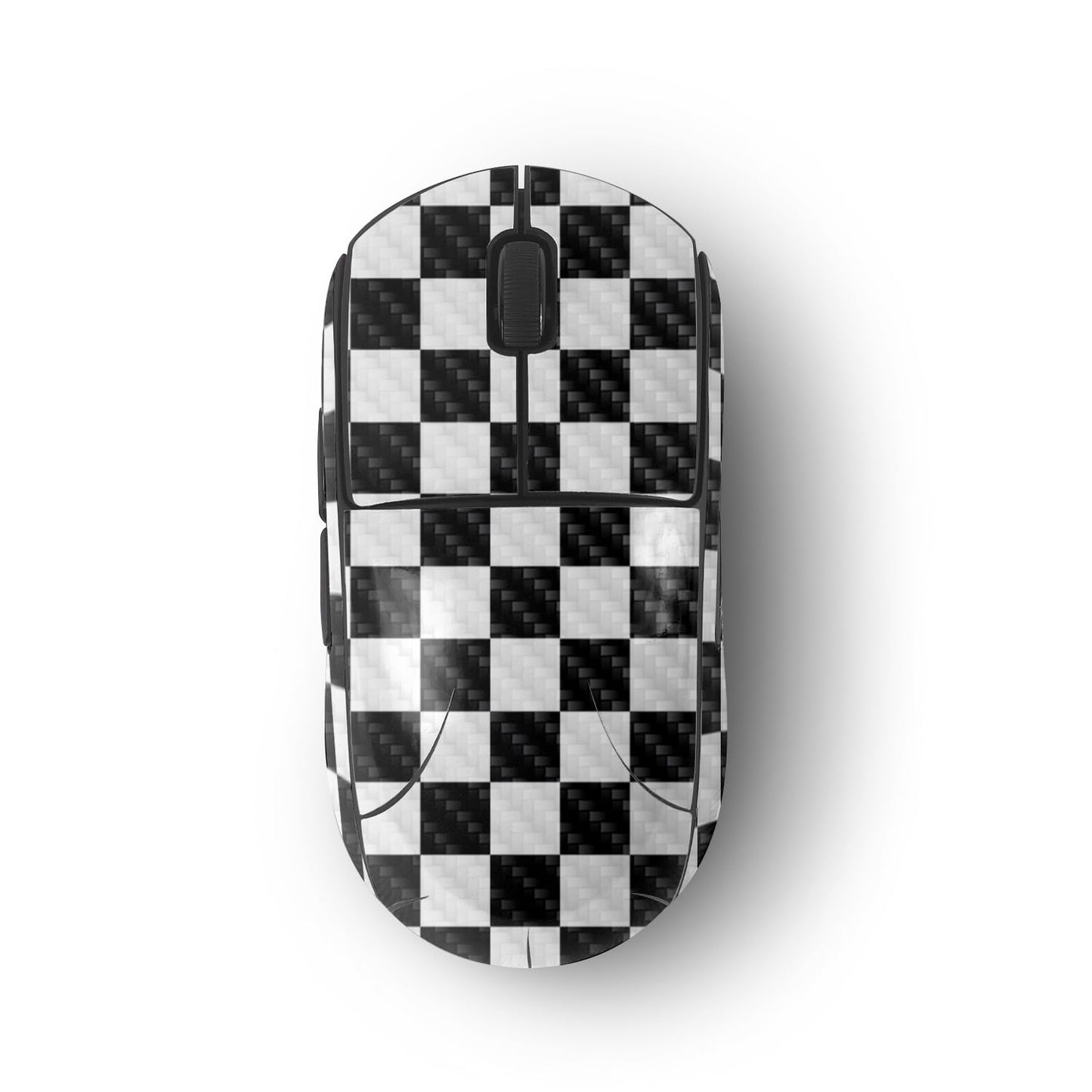 MightySkins Carbon Fiber Skin Compatible with Logitech G Pro Wireless Gaming Mouse - Check | Protective Durable Textured Carbon Fiber Finish | Easy to Apply Remove and Change Styles