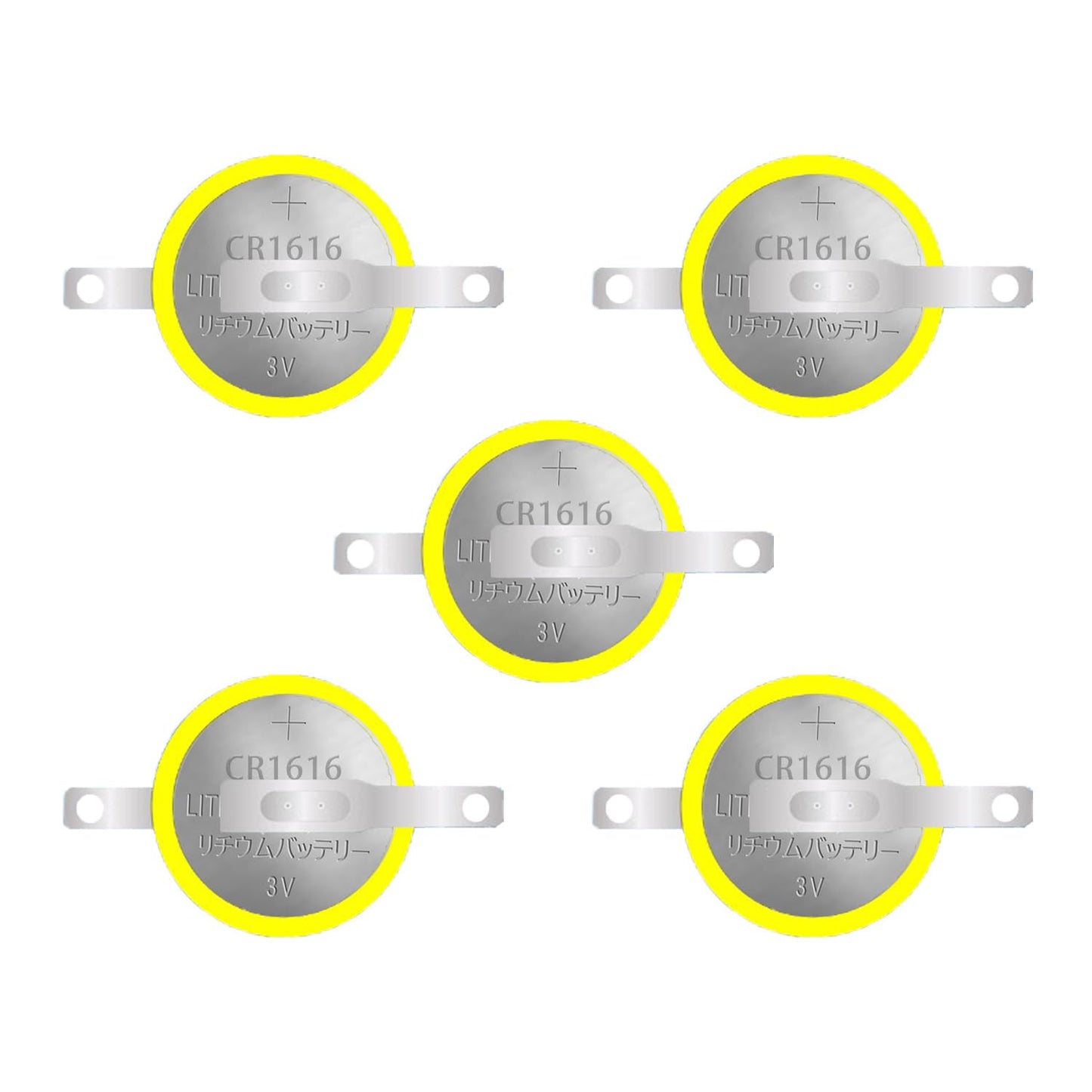 DIDODI 5 Pack Tabbed CR1616 Battery with Solder Tabs 1616 3V Lithium Batteries for Gameboy refill unit Replacement Battery