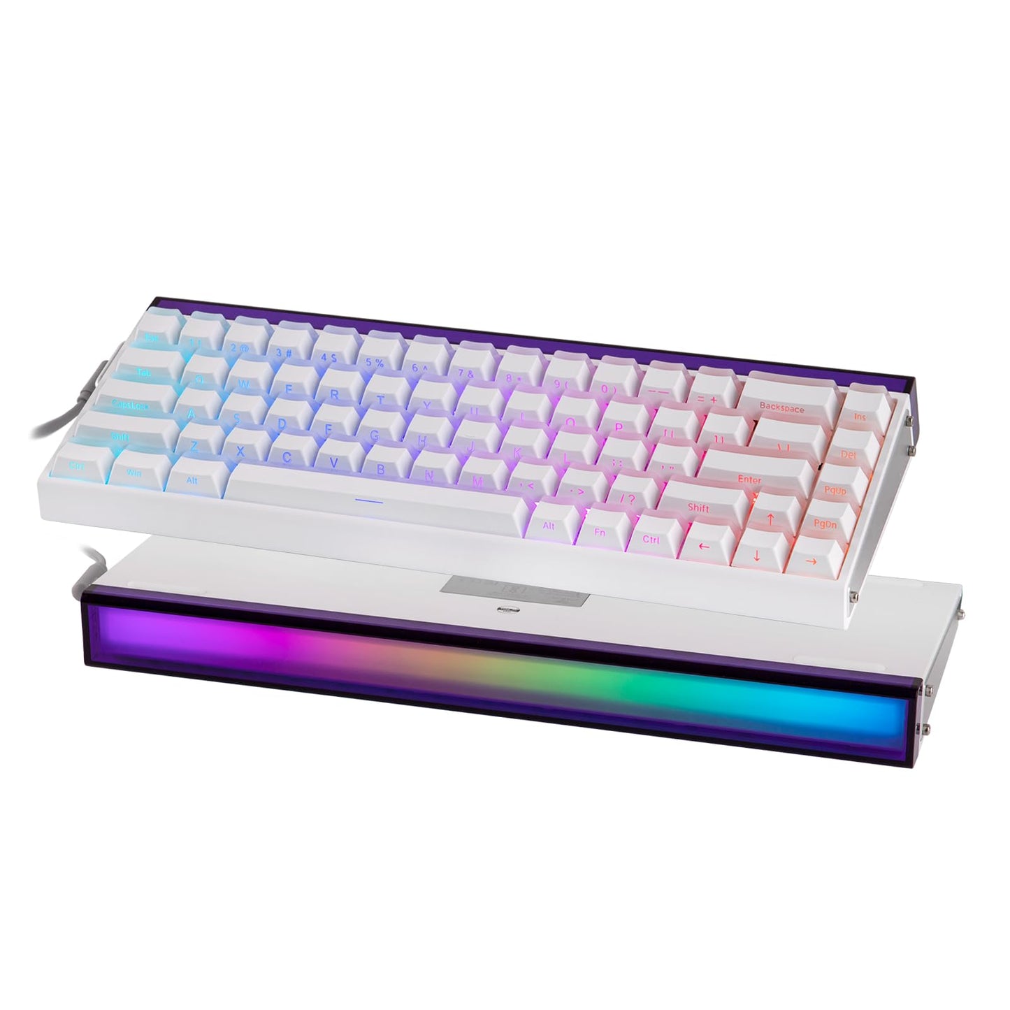 EPOMAKER Aula Hero 68 HE Wired Magnetic Gaming Keyboard 0.01mm Adjustable Actuation Rapid Hall Effect Switch 8kHz Polling 5-Layer Sound Dampening RGB Box & Backlight (White Lighthouse)