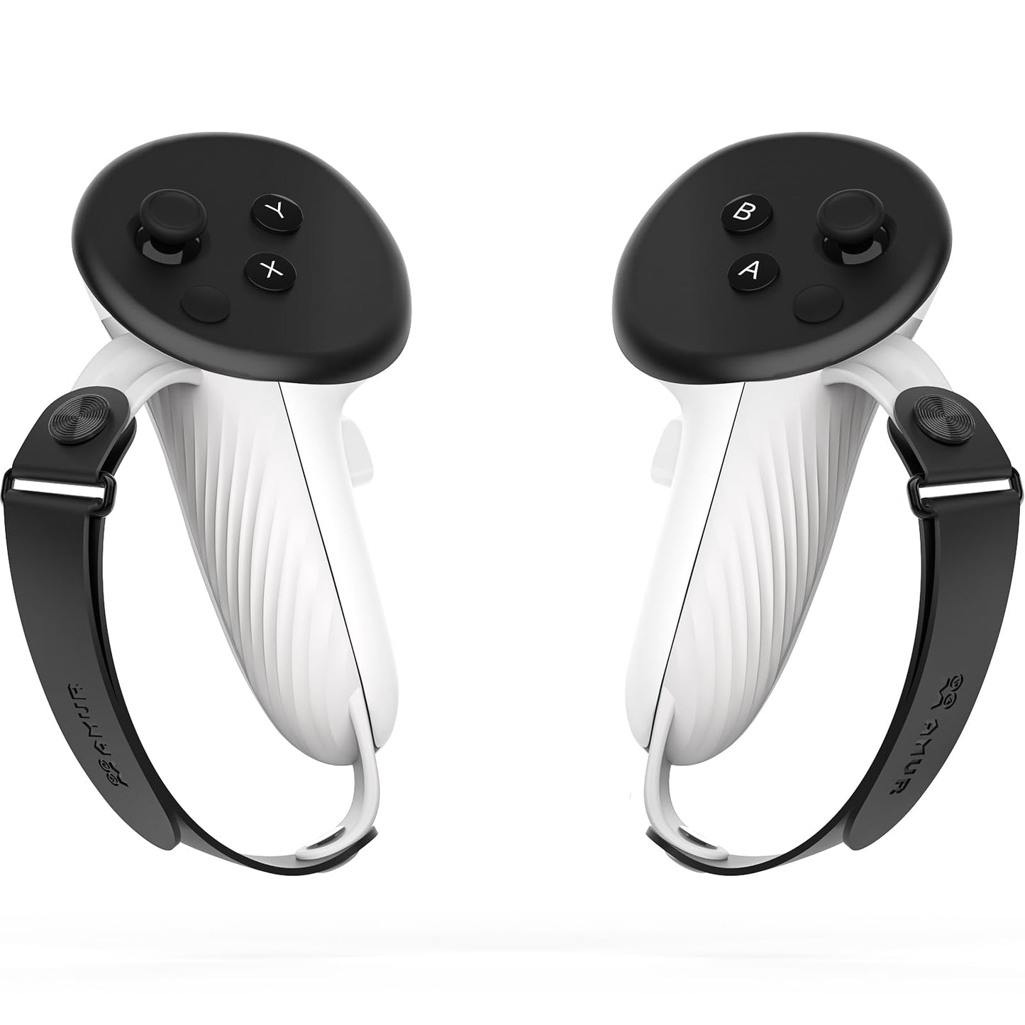 AMVR Controller Grips Compatible with Meta/Oculus Quest 3/Quest 3S Silicone Accessories Non-Slip Handle Cover Adjustable Soft Hand Strap Fits Small and Medium Hands (Not Fit Official Charging Dock Battery)