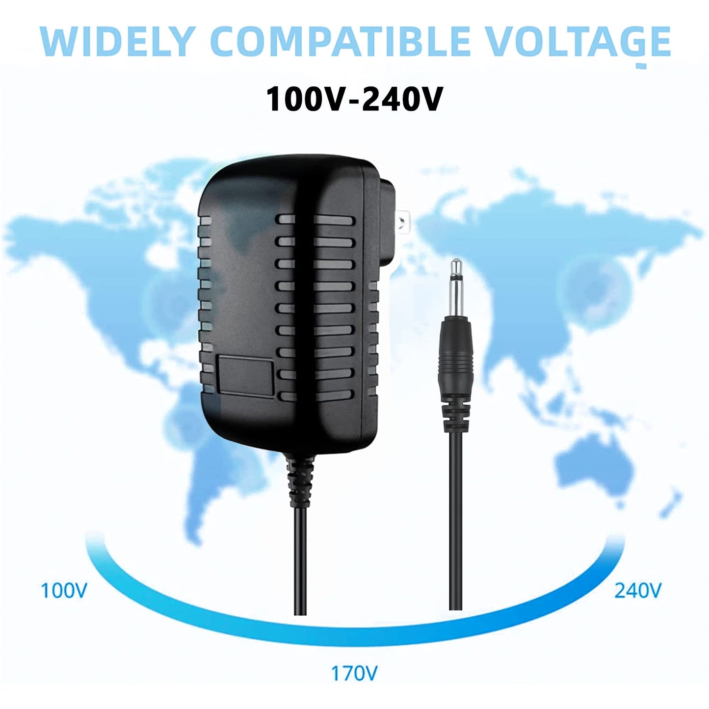 Digipartspower AC-DC Adapter for Atari CO16353 FW3399 - Power Supply Cord for 2000/2600/2600JR/XEP80 - Black