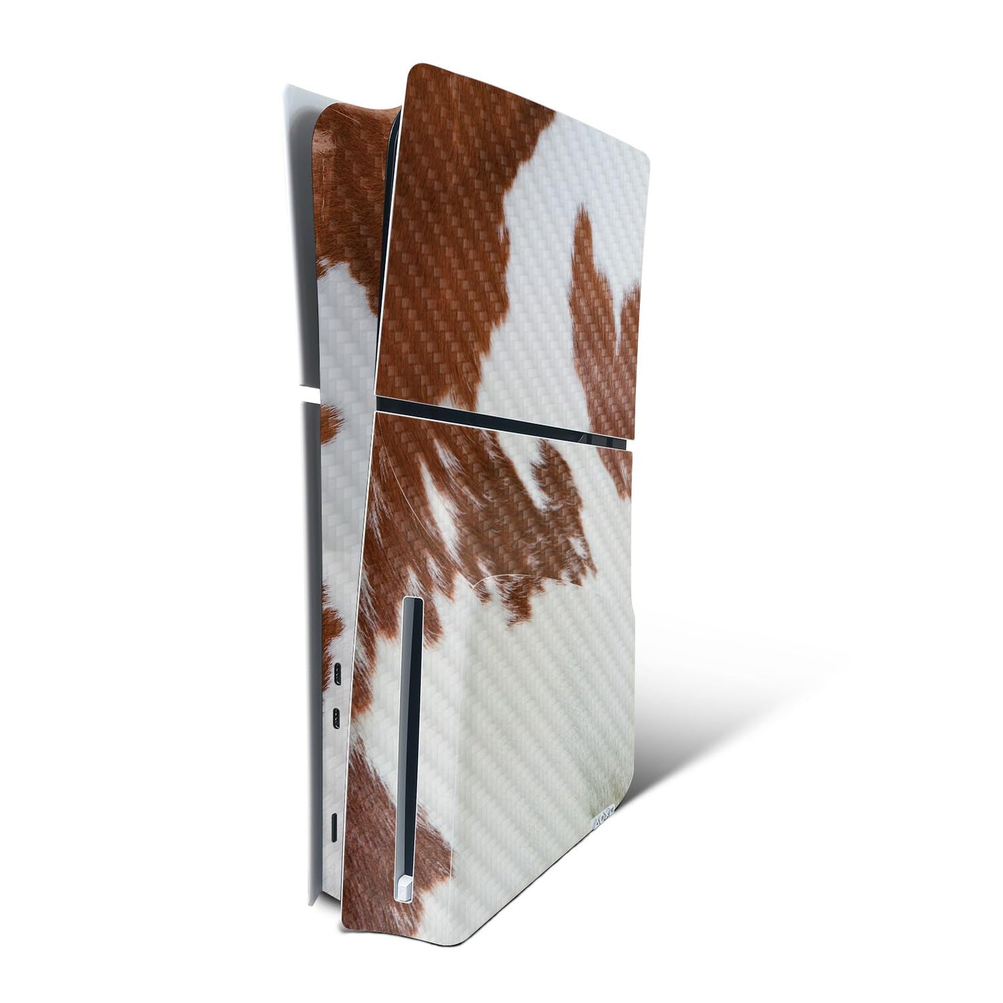 MightySkins Carbon Fiber Skin for PS5 Playstation 5 Slim Disc Edition Console Only - Cow Hide Protective Durable Textured Carbon Fiber Finish Easy to Apply Made in The USA