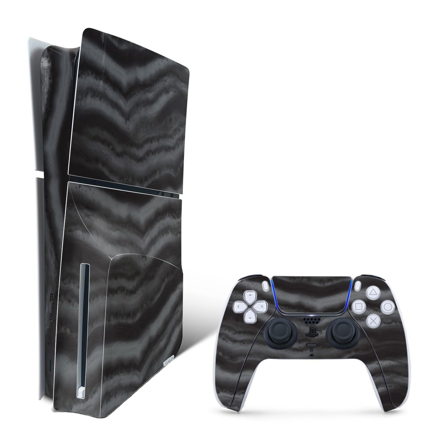 MightySkins Skin Compatible with PlayStation 5 Slim Disk Edition Bundle - Smoky Quartz | Protective Durable and Unique Vinyl Decal wrap Cover | Easy to Apply | Made in The USA