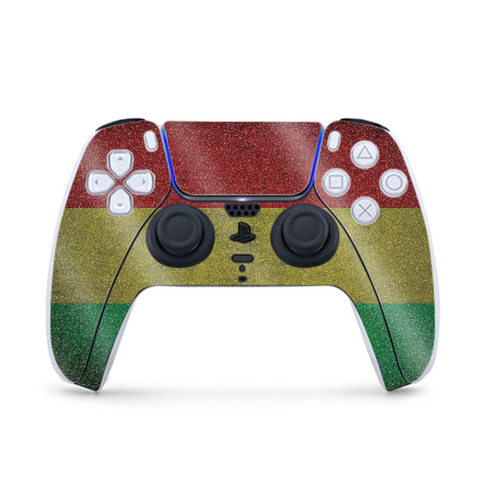 MightySkins Glossy Glitter Gaming Skin for PS5 / PlayStation 5 Controller - Yeah Mon | Durable High-Gloss Glitter Finish | Easy to Apply and Change Style | Made in The USA