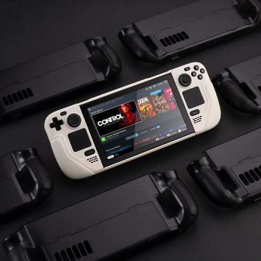 UYIYE Steam Deck Kickstand Case - TPU Material, White Color, Model STCASE-FT009