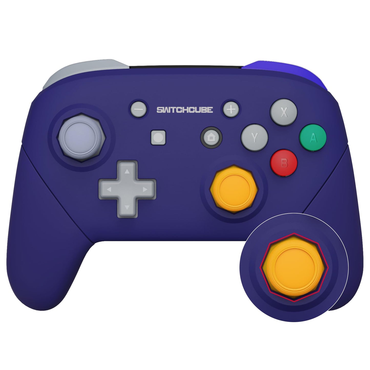 eXtremeRate Classic SwitchCube Style Faceplate Backplate Handles Cover Octagonal Gated Sticks Design DIY Replacement Grip Housing Shell for Nintendo Switch Pro Controller - Controller NOT Included
