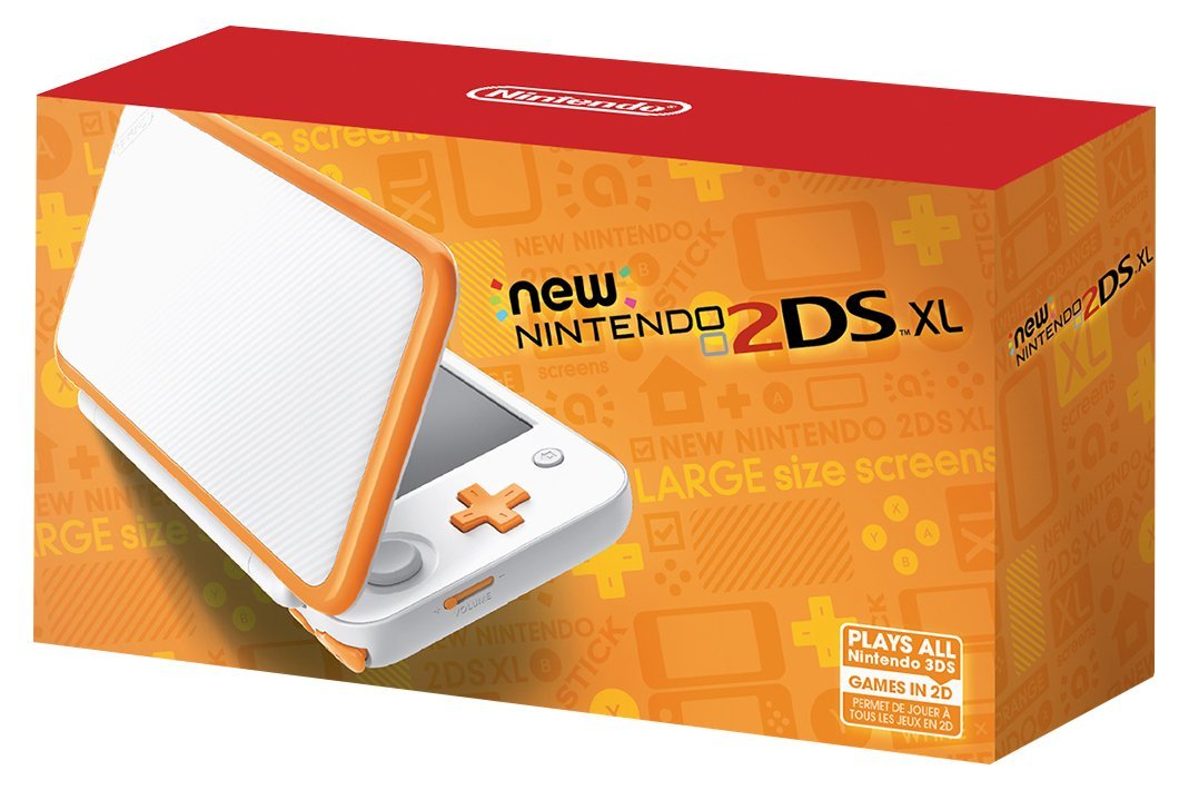 Nintendo New 2DS XL - White + Orange (refurbished)