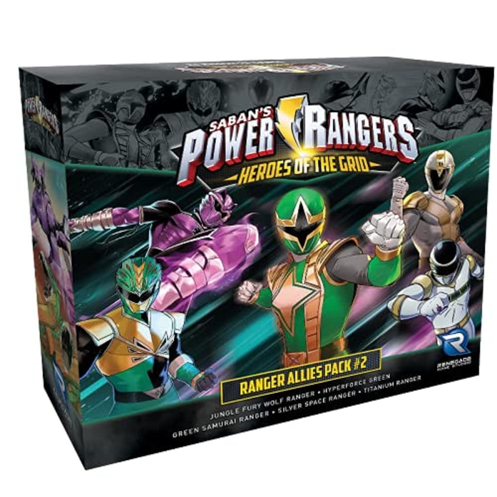 Renegade Game Studios Power Rangers: Heroes of The Grid Ranger Allies Pack #2 Ages 14+ 2-5 Players 45-60 Minutes.