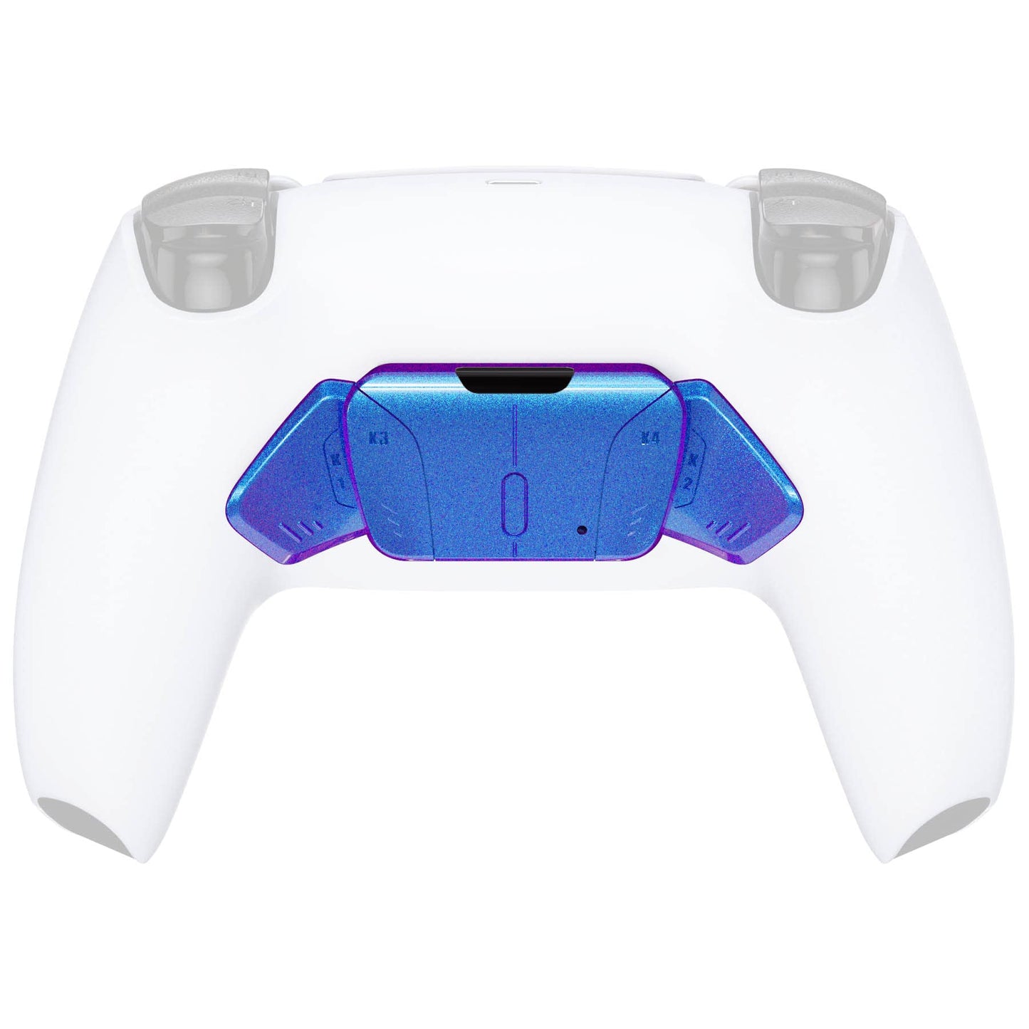 eXtremeRate Chameleon Purple Blue Replacement Redesigned K1 K2 K3 K4 Back Buttons Housing Shell for PS5 Controller RISE4 Remap Kit - Controller & RISE4 Remap Board NOT Included
