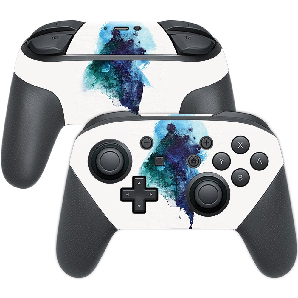 MightySkins Skin Compatible with Nintendo Switch Pro Controller - Spirit Bear | Protective, Durable, and Unique Vinyl Decal wrap