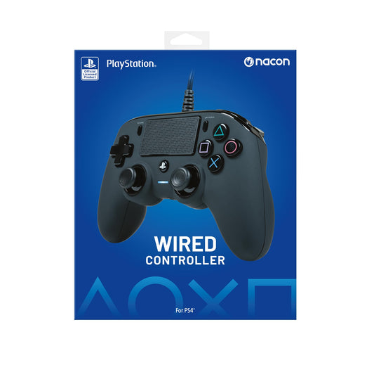 NACON Wired Controller for PlayStation PS4 & PC - Black - Model 50-1789-01