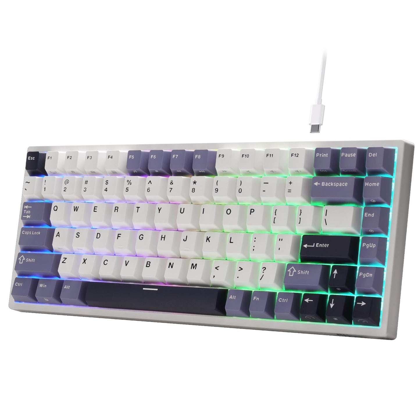 RK ROYAL KLUDGE C84 HE Rapid Trigger Gaming Keyboard 75% TKL Wired RGB Mechanical Keyboard Hall Effect Magnetic Switch Keyboard w/Actuation Point Adjustable 8K Hz Polling Rate for FPS Gamer