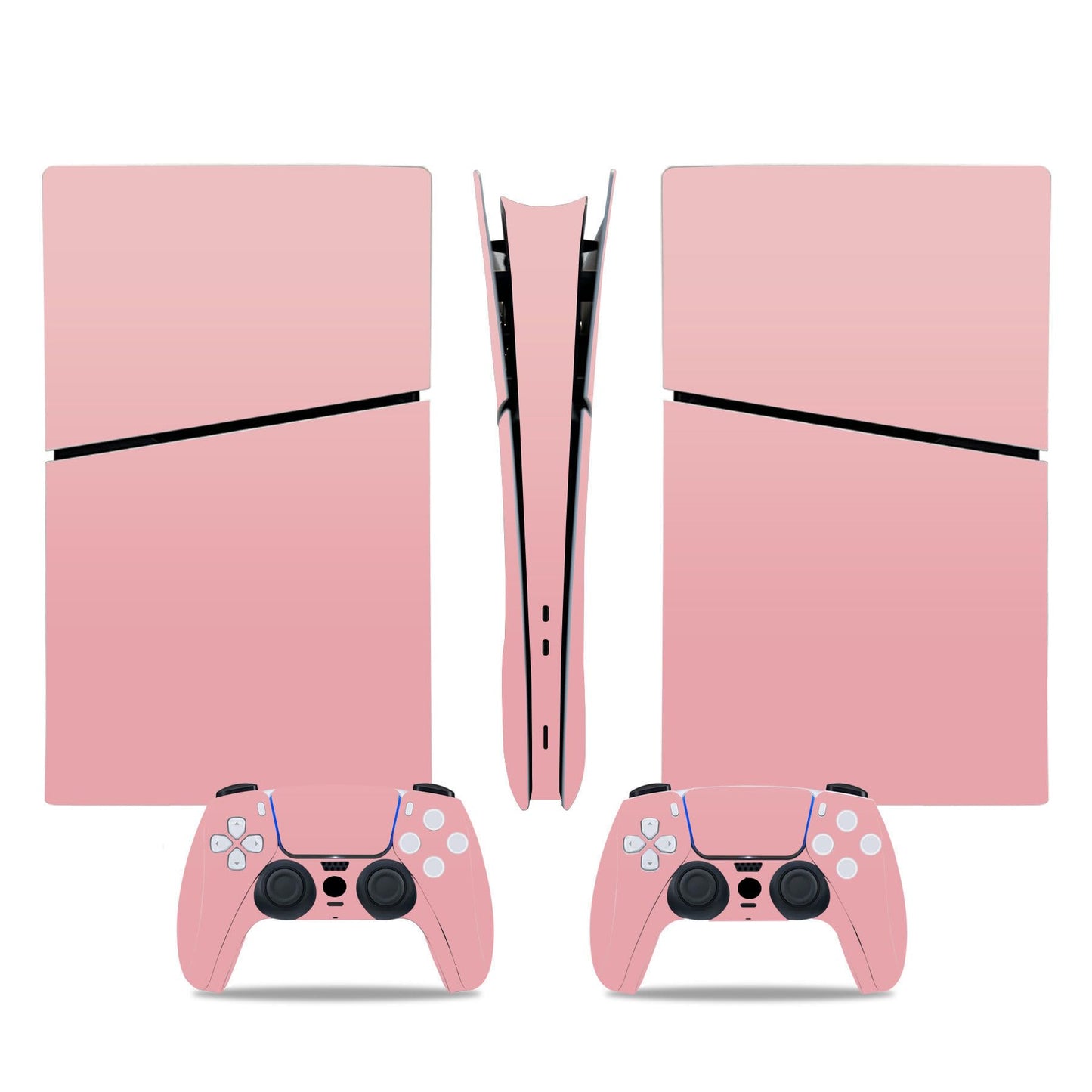 Skin Sticker for PS5 Slim Digital Console, Protective Cover Decal Wrap for Game Controller (Pink)