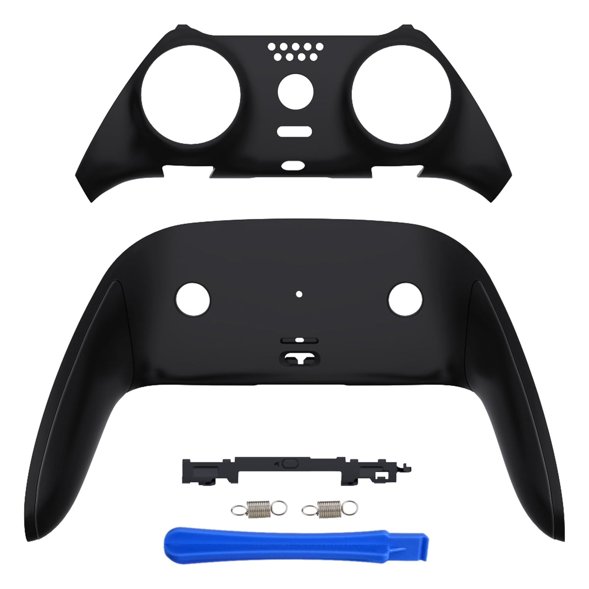 eXtremeRate Top Bottom Decorative Trim Shell Compatible with ps5 Edge Controller DIY Replacement Front Back Clip Shell Custom Wood Grain Plates Cover Compatible with ps5 Edge Controller