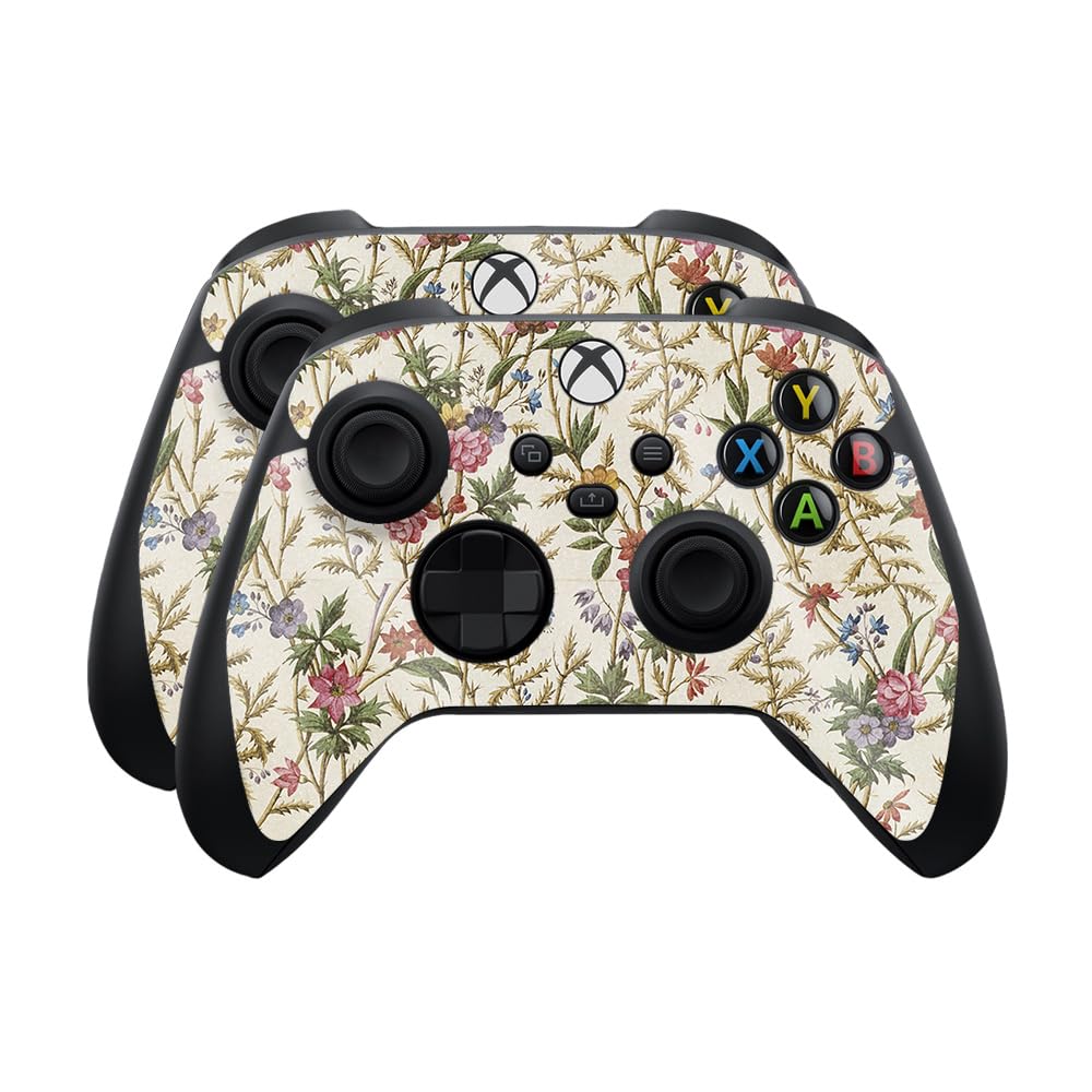 Glossy Glitter Skin Compatible with Microsoft Xbox Series X|S Controller (2 Pack) - Seaweed - Premium 3M Vinyl Protective Wrap Decal Cover - Easy to Apply | Crafted in The USA by MightySkins