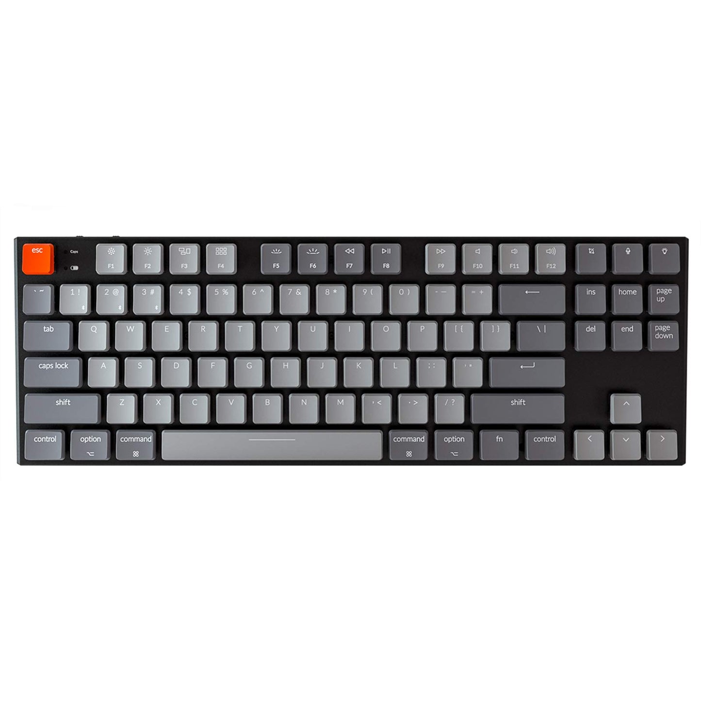 Keychron K1 Bluetooth Mechanical Keyboards,Wireless Mechanical Gaming Keyboard with Low Profile Gateron Blue Switch/White LED Ba
