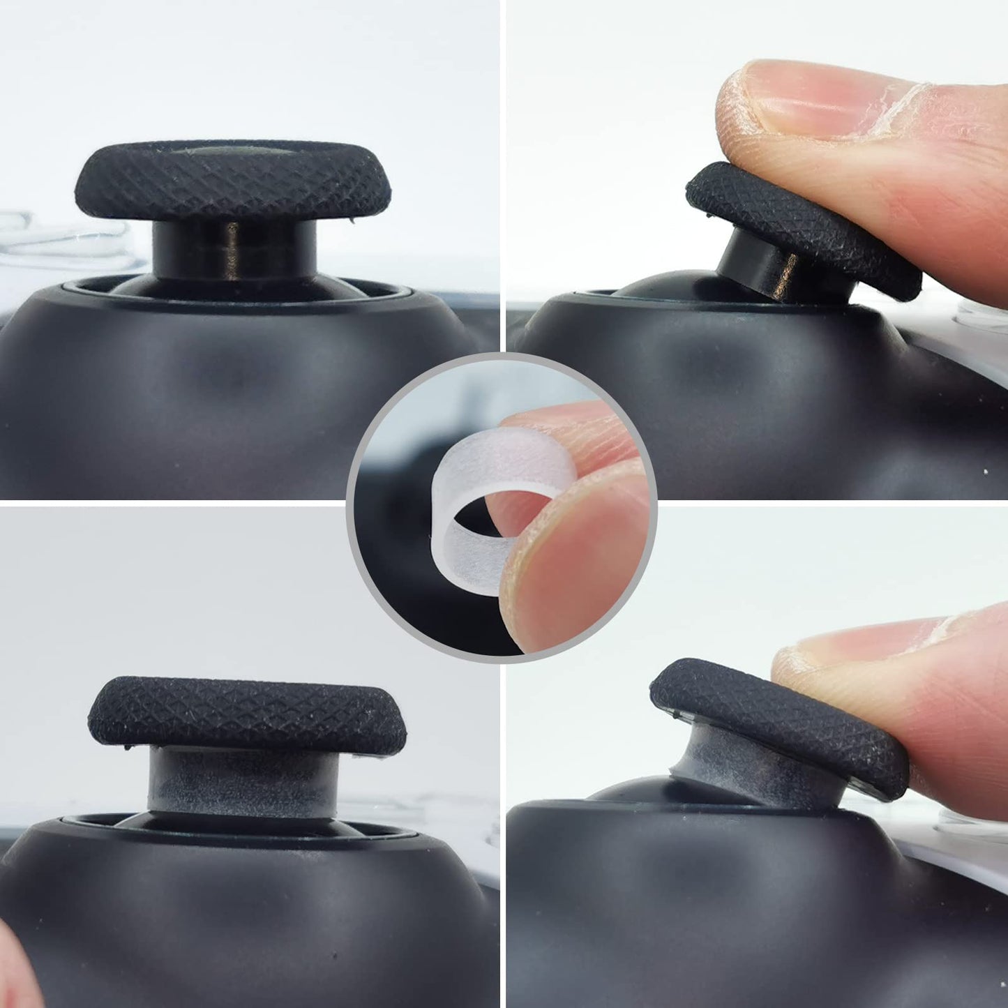 ZHI-NYLLDJS 30-Piece Thumb Grip Caps for PS5/4, Xbox, Switch - Black & Colorful Joystick Accessories