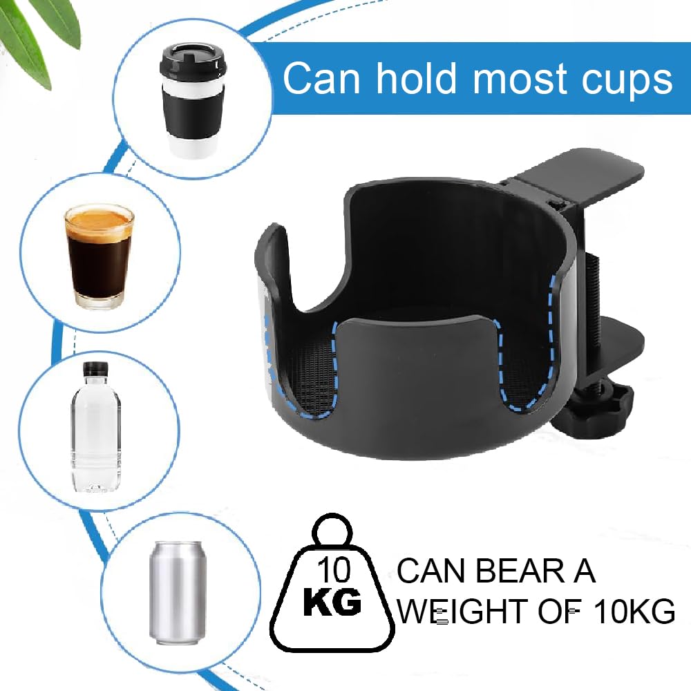 Elfzone 360° Rotating Game Controller & Headphone Holder - Clamp On Desk Organizer, Model 1