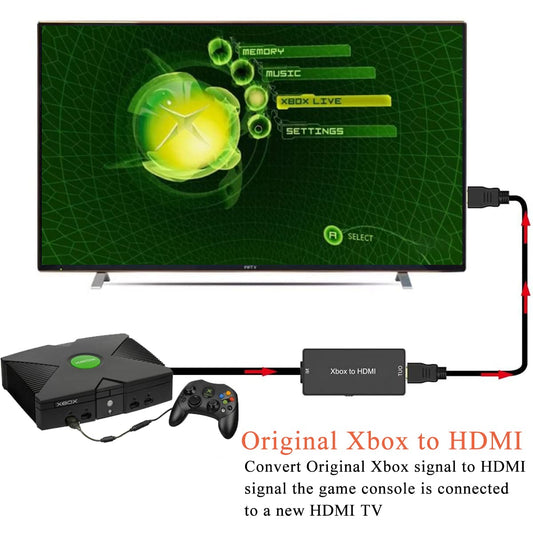 Y.D.F Original Xbox to HDMI Converter - High-Quality HDMI Cable, Black, Model 15a960ac, Enhanced Picture Quality