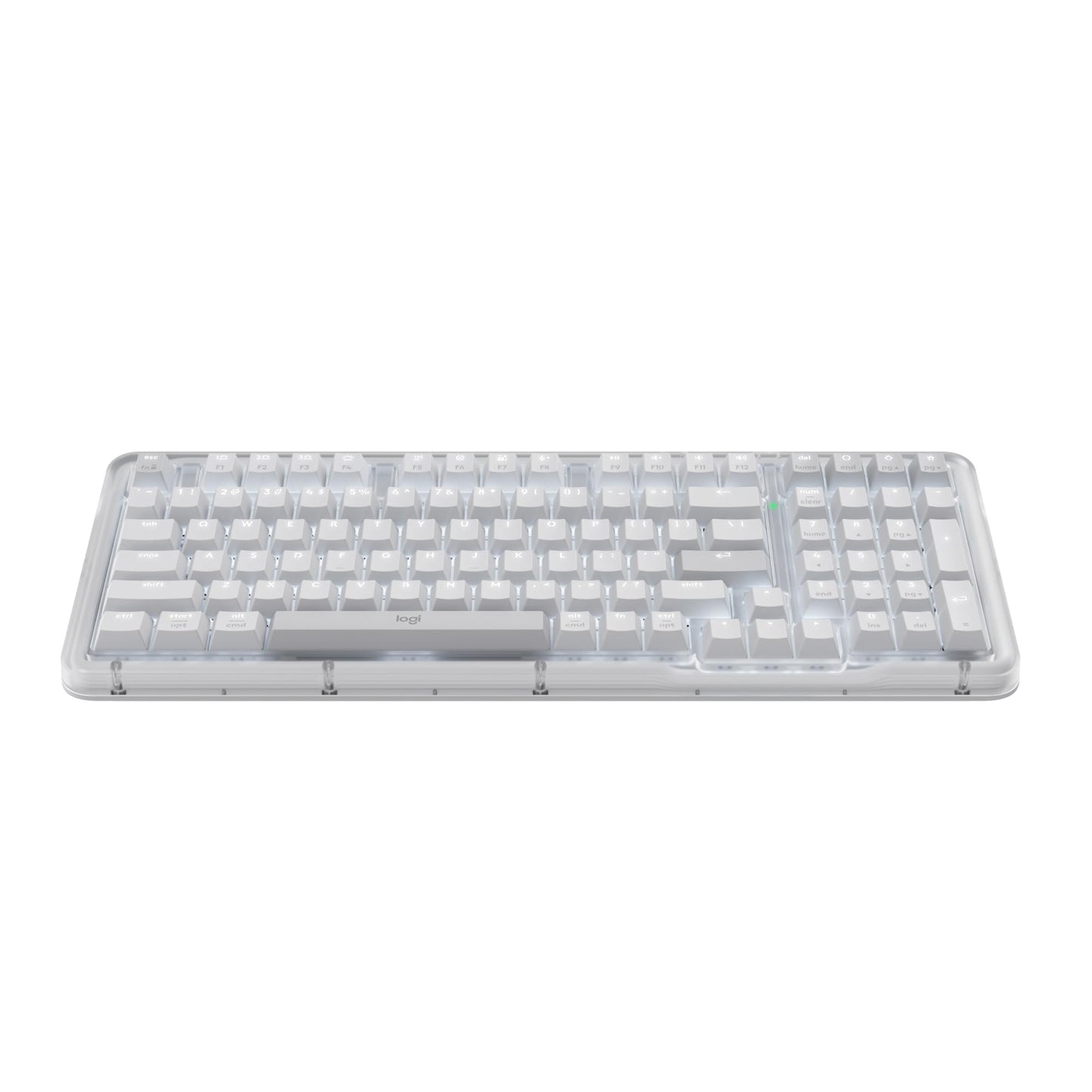 Logitech Alto Keys K98M Wireless Mechanical Keyboard Customizable Keyboard with Vibration Absorbing Gasket Backlit Keys Bluetooth USB-C Charging for PC Mac Laptops - Off-White