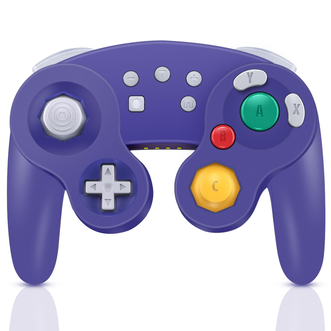 ADHJIE Gamecube Controller for Switch Nintendo Wireless Gamecube Switch Pro Controller for Nintendo Switch/PC/Steam 6-Axis Gyro Motion One-Button Wake Up & Screenshot Function Purple