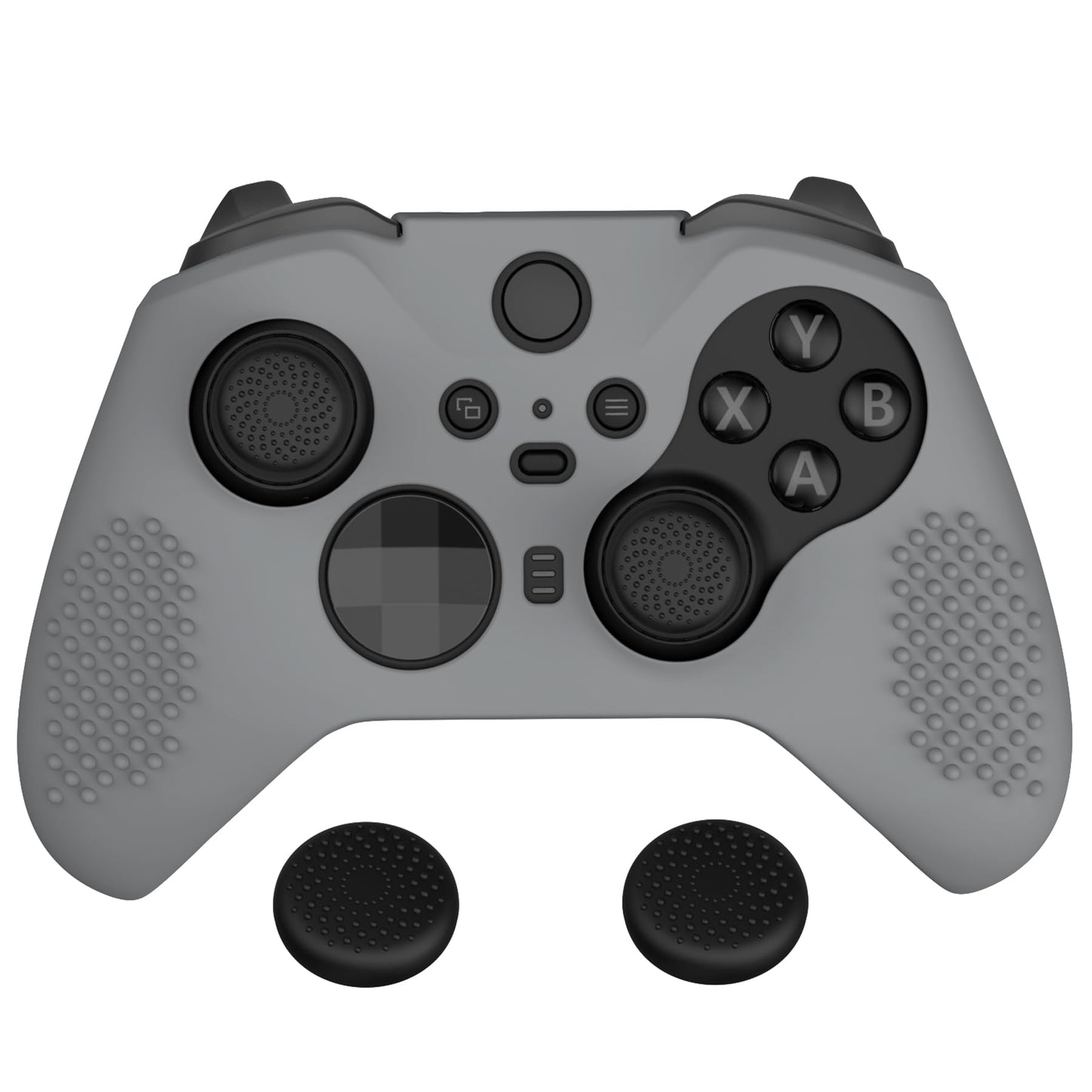 eXtremeRate PlayVital New Hope Gray Soft Anti-Slip Silicone Cover Skins for Xbox One Elite Controller Series 2 Custom Protective Case for Xbox Elite Series 2 Core Controller with Thumb Grips