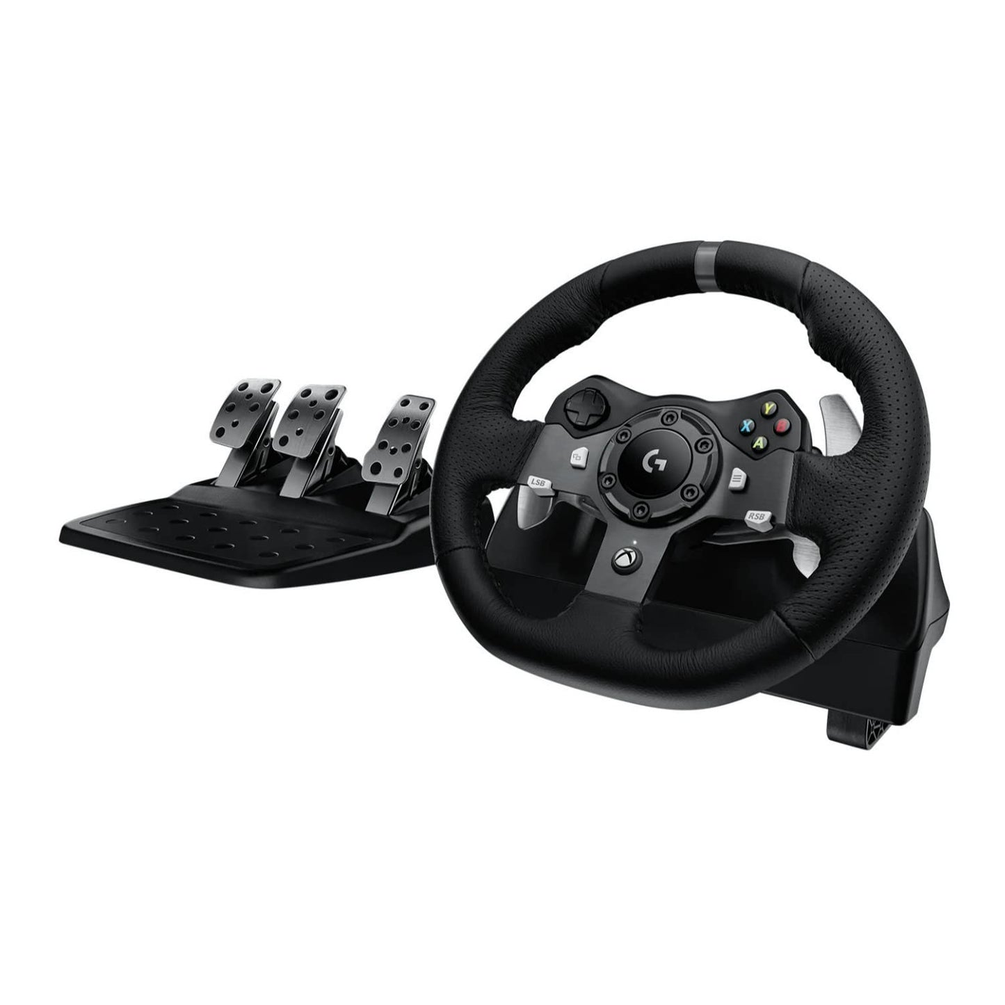 logitech G920 Dual-motor Feedback Driving Force USB Racing Wheel with Responsive Pedals for Xbox One (Renewed)