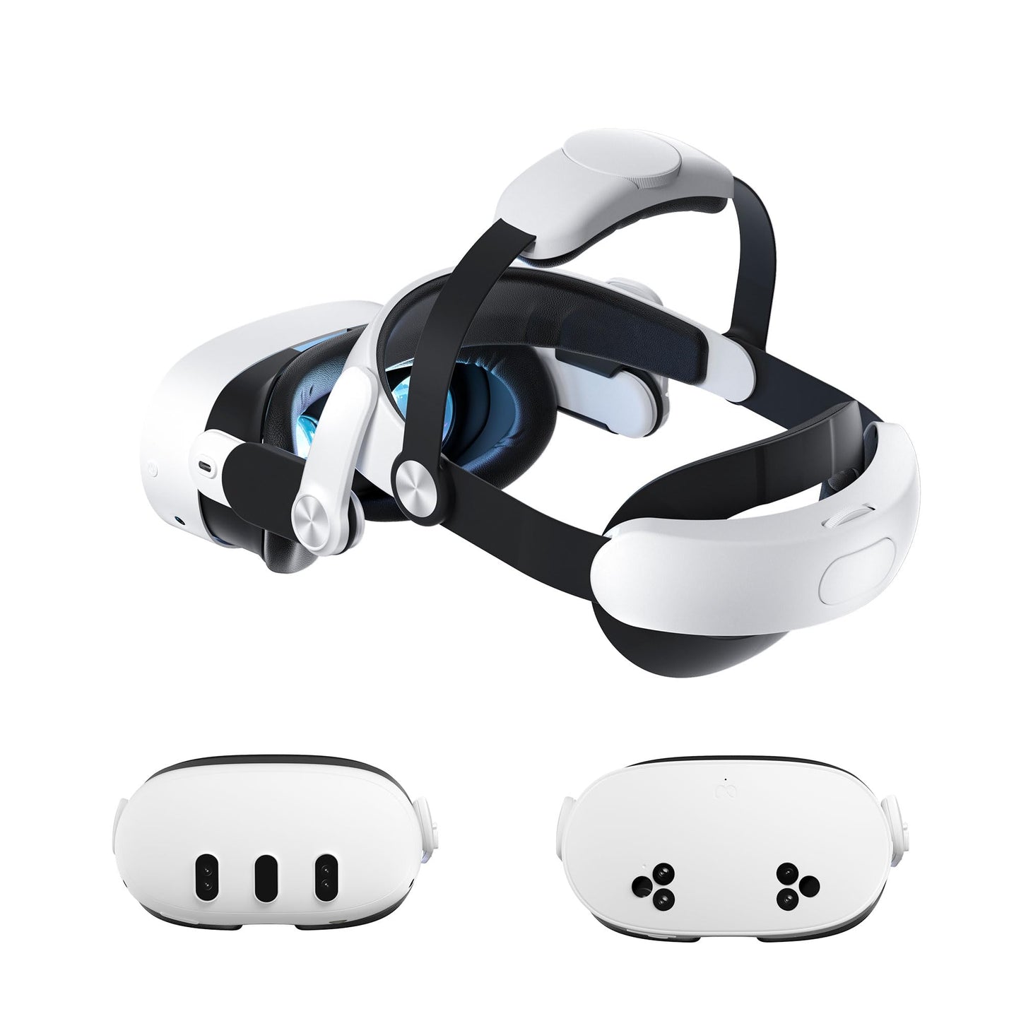 WOUNMTT Head Strap VR Headset Accessories for Oculus Meta Quest 3/3S Adjustable Enhanced Comfort VR Accessory with Balanced Support and Secure Fit for Long VR Sessions