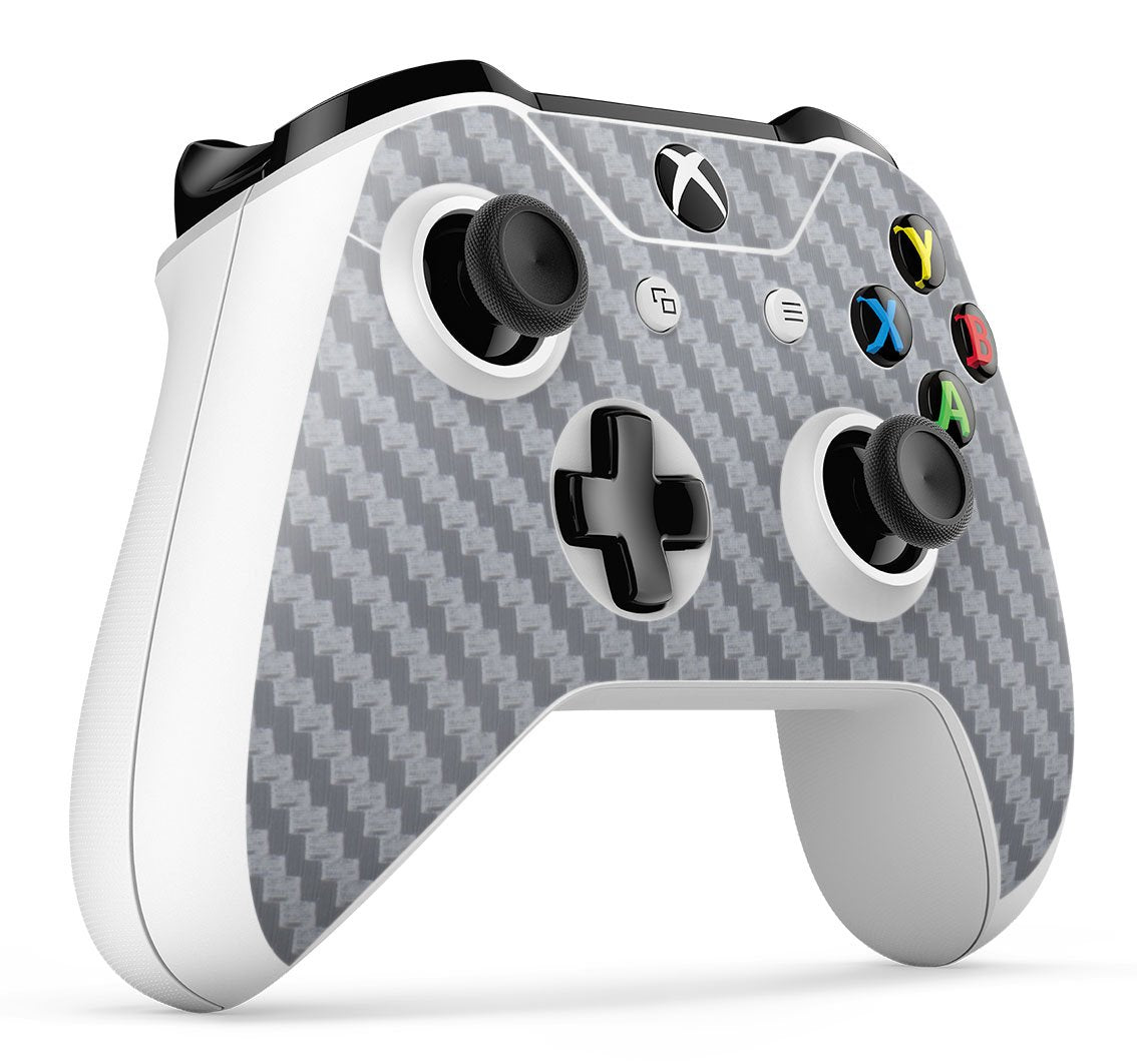 giZmoZ n gadgetZ Xbox One S Controller Skin - Carbon Silver Vinyl Full Wrap Sticker