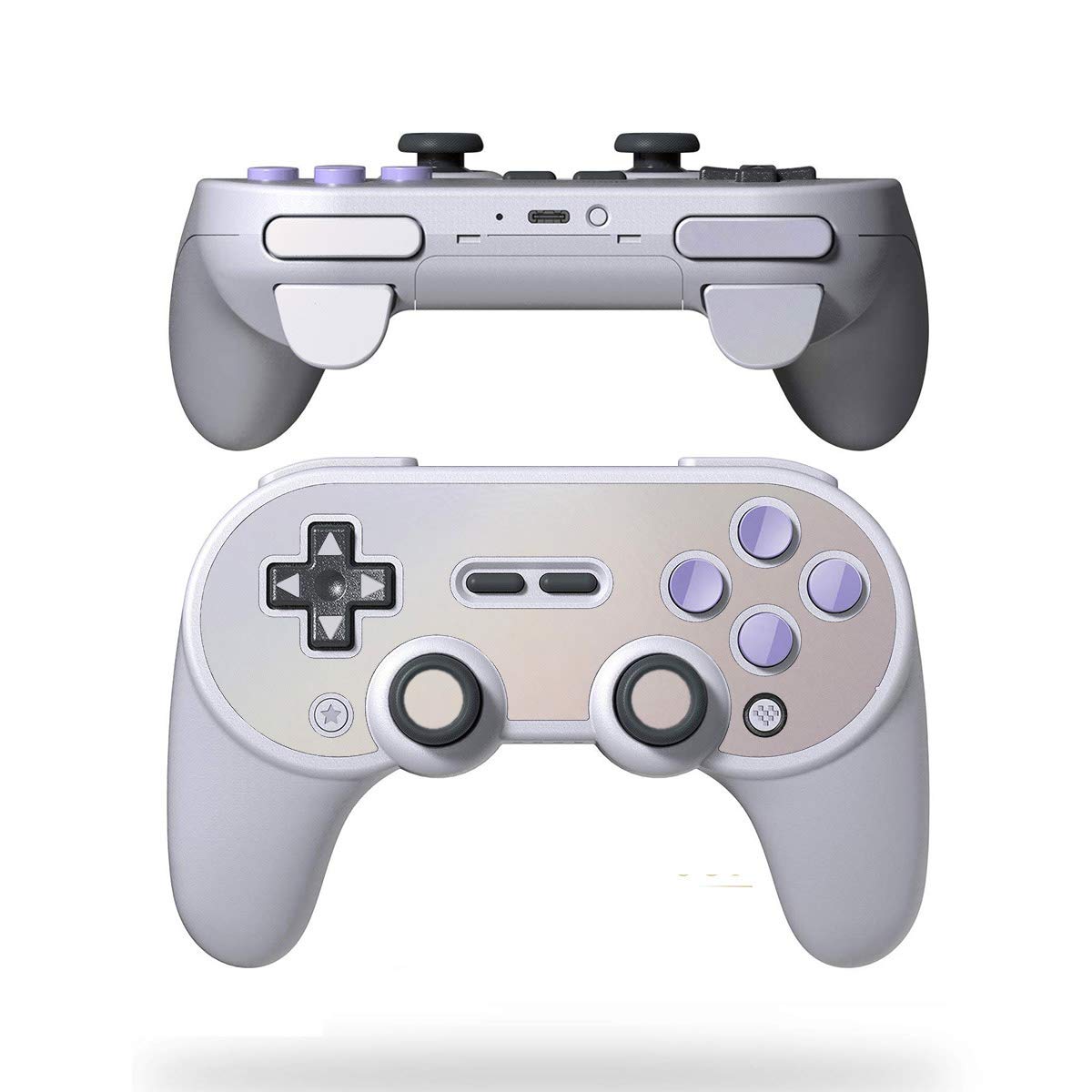 SopiGuard Skin for 8BitDo SN30 Pro+ Controller Precision Cut Vinyl Sticker Wrap (3M Flip Ghost Pearl)