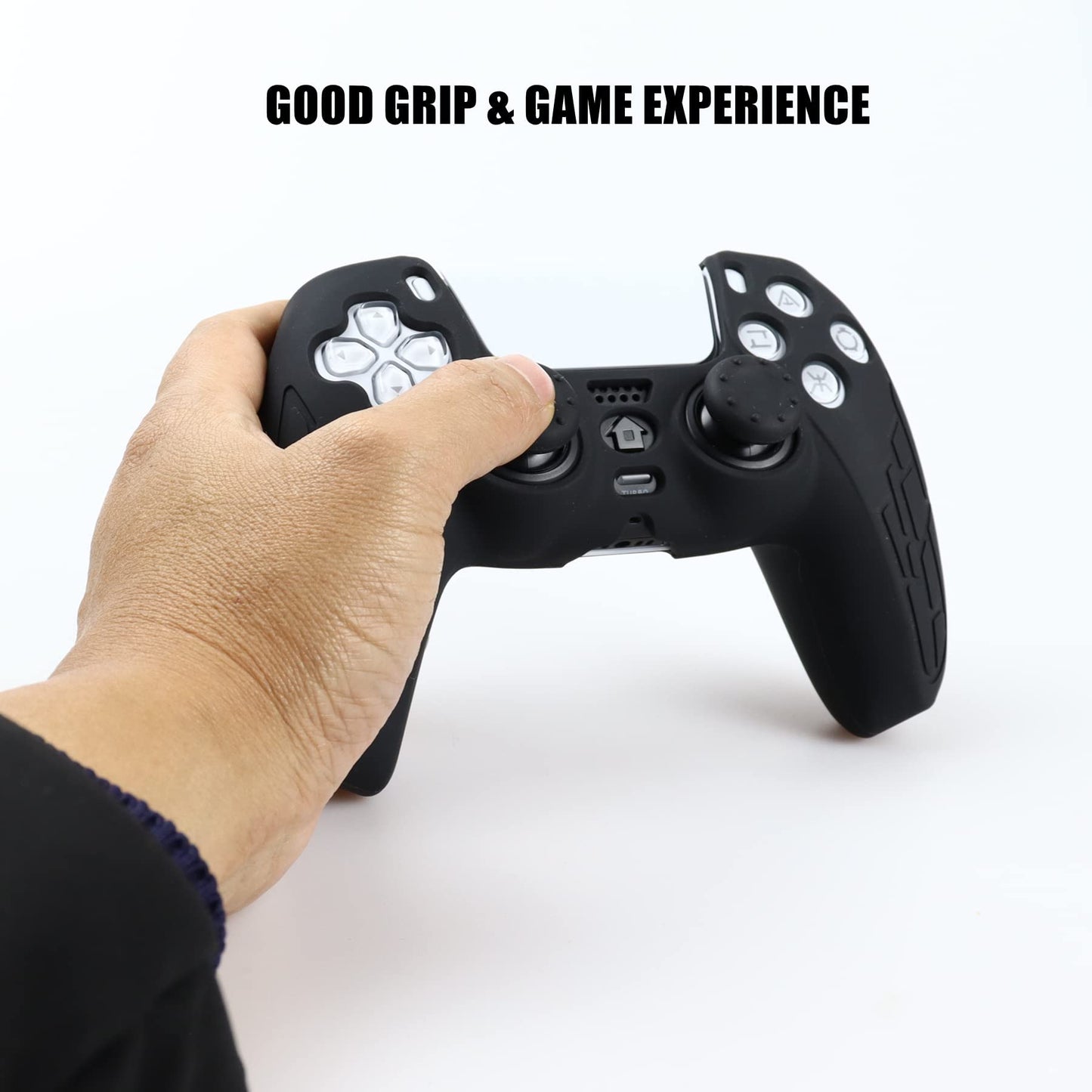 Oiokew Silicone Skin Case for PS5 Controller - Anti-Slip Cover with 10 Joystick Grips - PS5 Controller #8