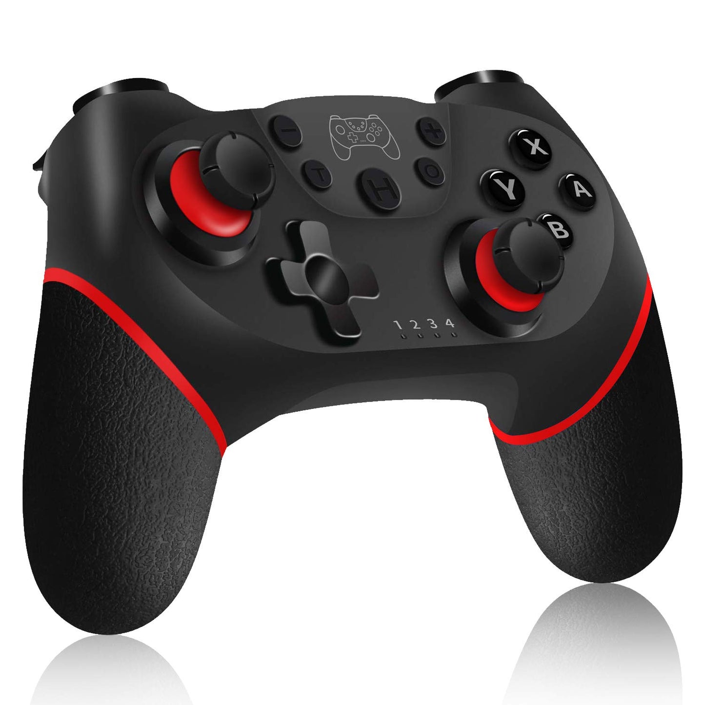 ASTARRY Wireless Pro Controller for Switch/Switch Lite/OLED - Red, Ergonomic Gamepad with Joystick & Turbo Vibration