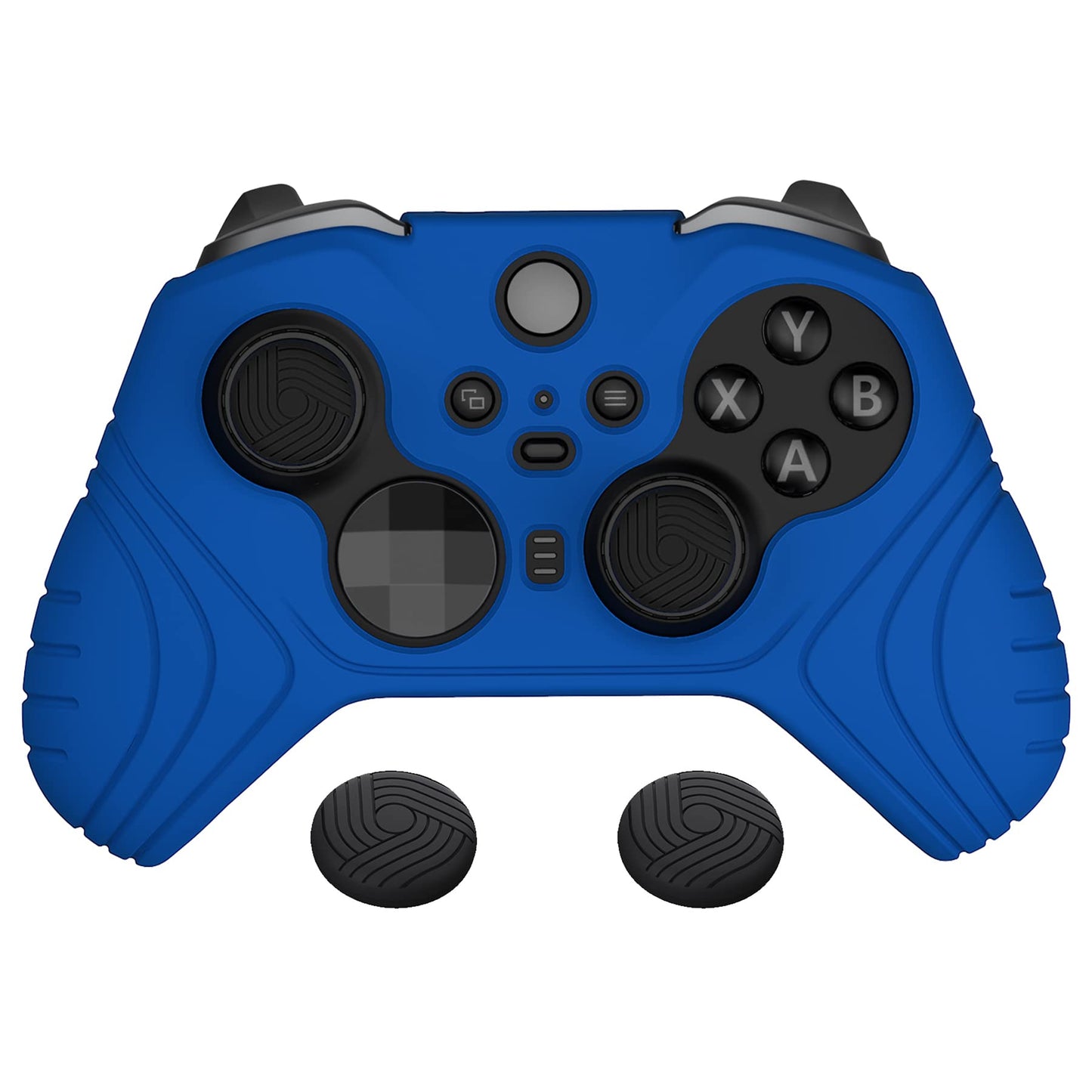 playvital Samurai Edition Anti Slip Silicone Case Cover for Xbox Elite Wireless Controller Series 2 Core Ergonomic Soft Rubber Skin Protector for Xbox Elite Series 2 with Thumb Grip Caps - Blue