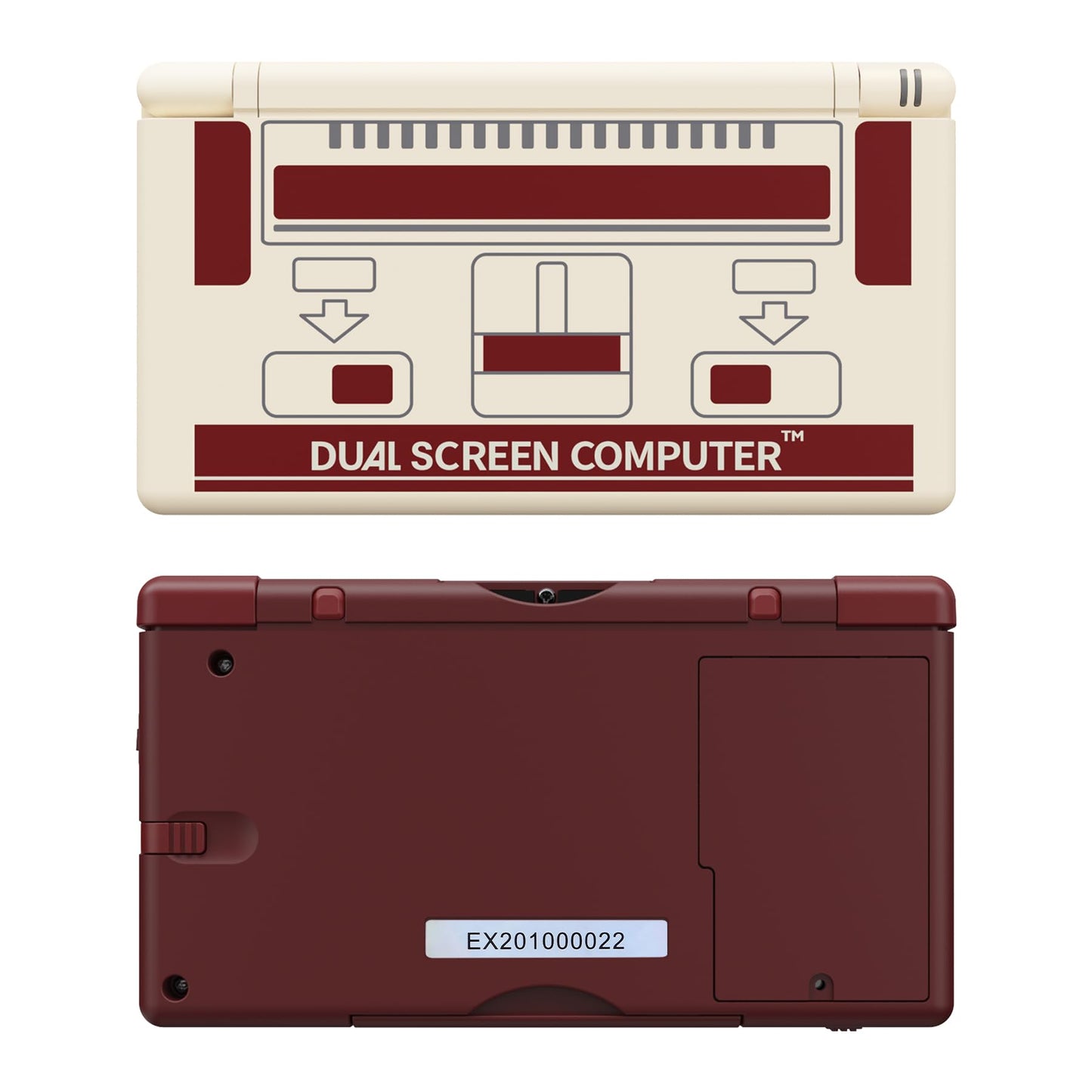 eXtremeRate DS Lite Replacement Housing Shell - Classic FC Style Console Case Cover with Buttons & Screen Lens, Model DSLY001