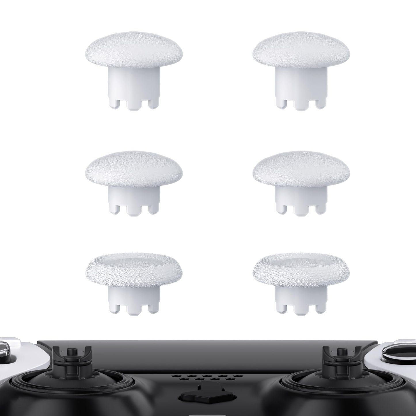 eXtremeRate Robot White Replacement Swappable Thumbsticks for PS5 Edge Controller, Custom Interchangeable Analog Stick Joystick