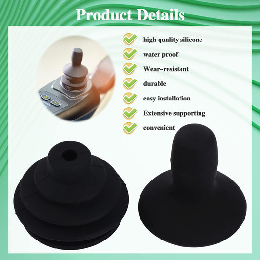 Sliverdew Electric Wheelchair Joystick Controller Knob - 4 Pcs Black Mobility Aid Joystick Button Cap for Powerchair Parts