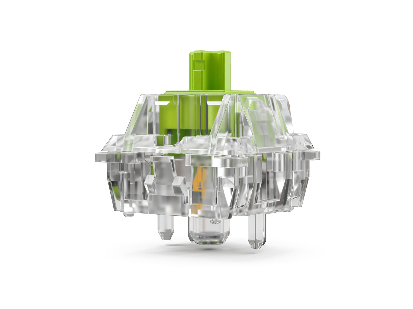 Glorious Raptor Clicky Switches for Mechanical Keyboards for Gaming: 36 PCS 5-pin Transparent for MAX RGB Pre-Lubed Compatible with MX Keycaps fine Click Bar for Thocky Sound
