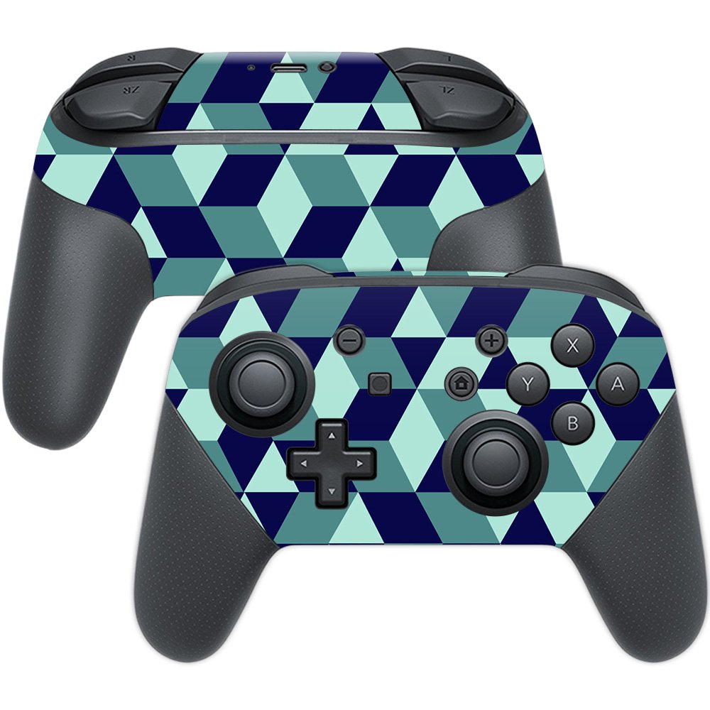 MightySkins Skin Compatible with Nintendo Switch Pro Controller - Geo Tile | Protective, Durable, and Unique Vinyl Decal wrap Co