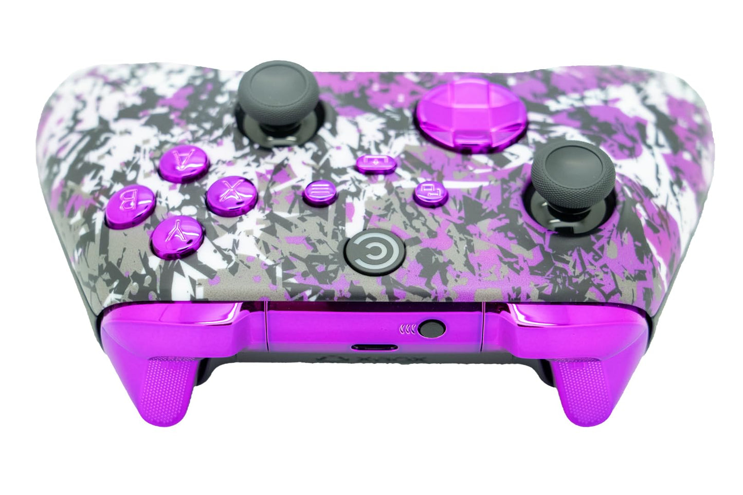 Custom Controllerzz Wireless Controller for Xbox Series X/S & PC - Shadow Bloom & Purple Chrome Inserts