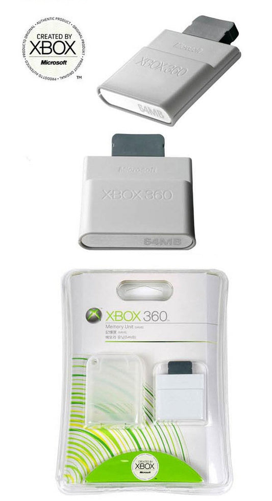 Microsoft Xbox 360 64MB Memory Unit - Grey - Model VAMSFT 882224021524 for Original Xbox 360 Console