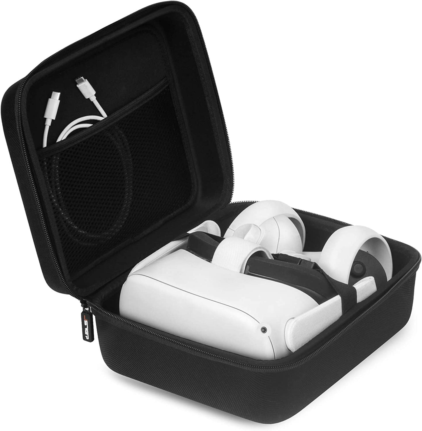 JSVER Hard Tpartyl Storage Case For Meta Quest 3S Carrying Case for Oculus Quest 3S/ Quest 3/Quest 2/ Quest/Oculus Go/Samsung Gear Virtual Reality Headset Gamepad Game Controller Kit