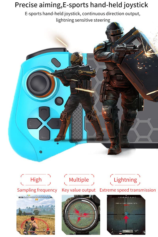 Megadream Mobile Gaming Controller - Wireless Gamepad for iPhone, Android, PC - Red+Blue - 18+ Hour Battery Life