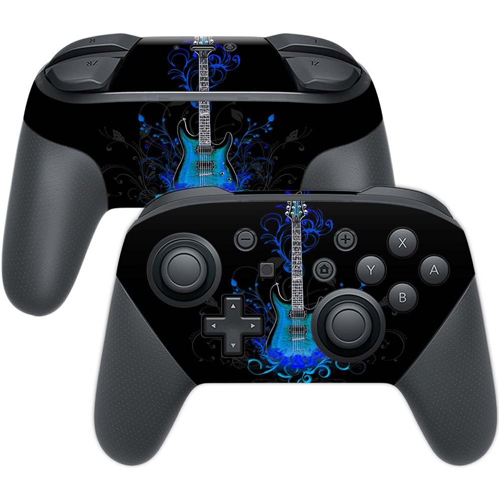 MightySkins Skin Compatible with Nintendo Switch Pro Controller - Guitar | Protective, Durable, and Unique Vinyl Decal wrap Cove