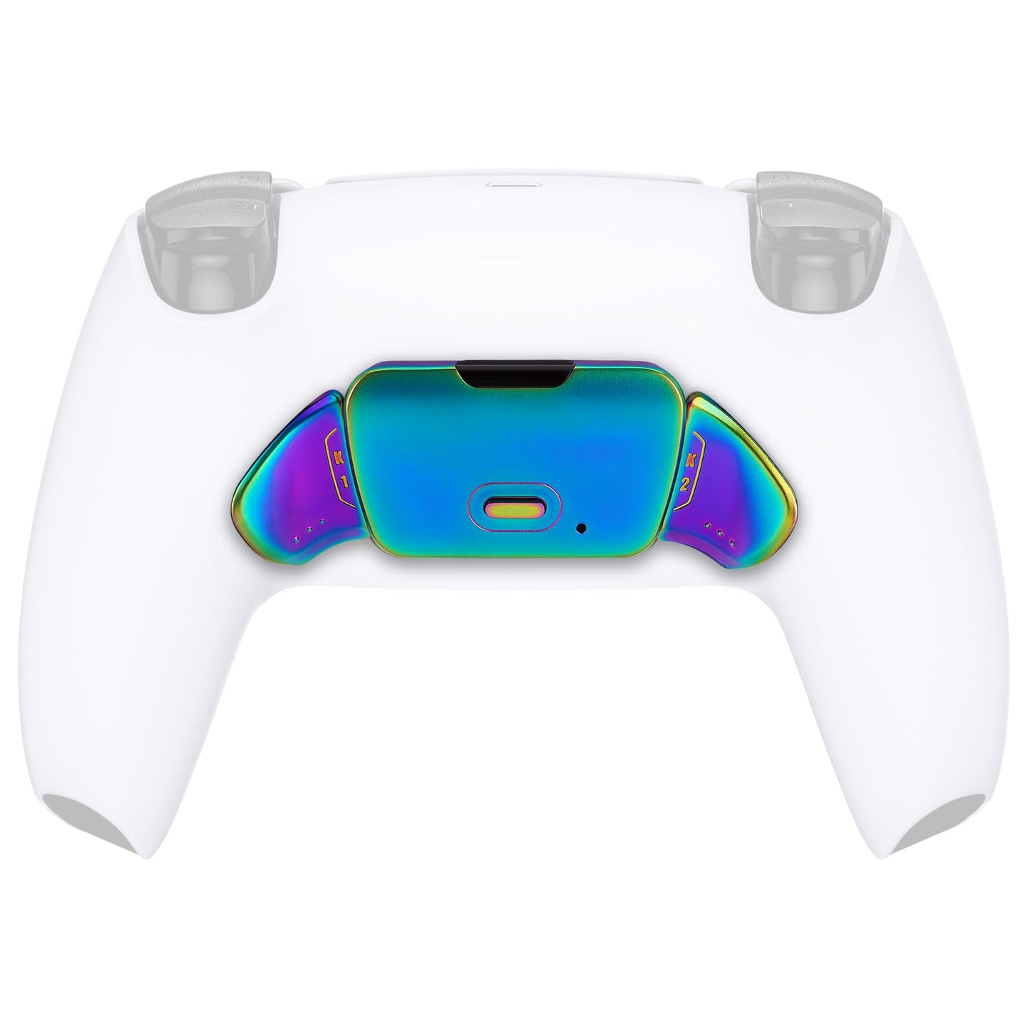 Metallic Rainbow Aura Blue & Purple Real Metal Buttons (RMB) Version K1 K2 Buttons Housing & Remap PCB Board for PS5 Controller eXtremeRate Rise Remap Kit - Without Controller & Other Rise Accessories