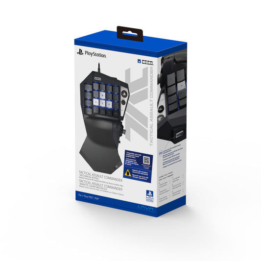 HORI Tactical Assault Commander Mechanical Keypad for PS5, PS4 & PC - Black, Model SPF-030U, Ideal for FPS & MMO Gaming