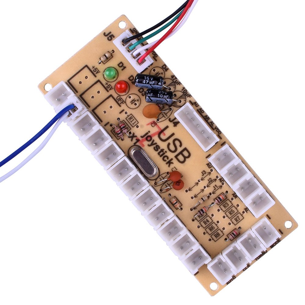 Quimat USB Arcade Encoder QR05 - Zero Delay Joystick for Mame Jamma Fighting Games - Blue-1