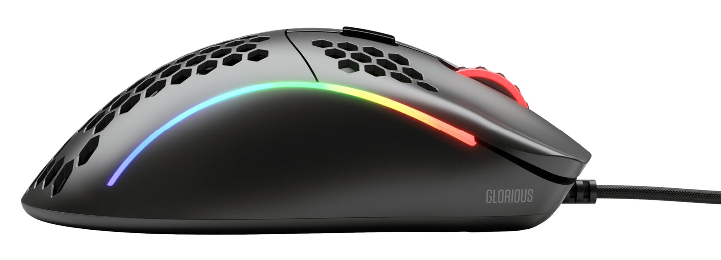 Glorious Model D Wired Gaming Mouse - 68g, RGB, Ergonomic, Pixart 3360, Omron Switches, Matte Black